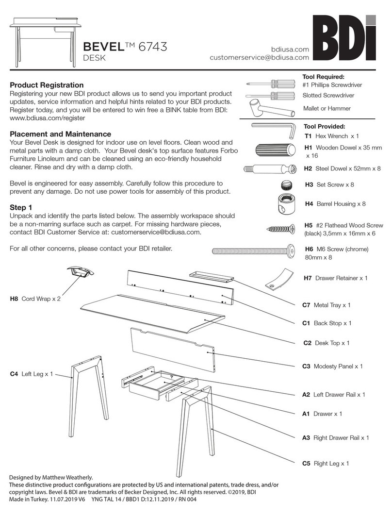 BDI BEVEL 6743 User manual