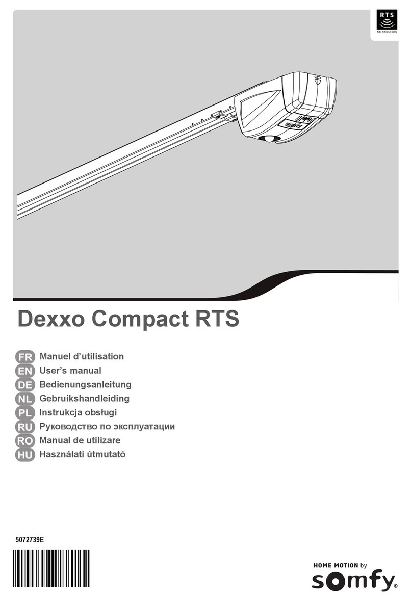 SOMFY Home Motion Dexxo Compact RTS user manual