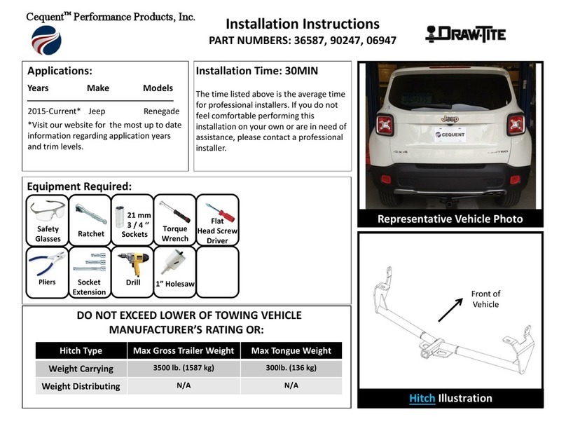 Cequent Draw-Tite 36587 User manual