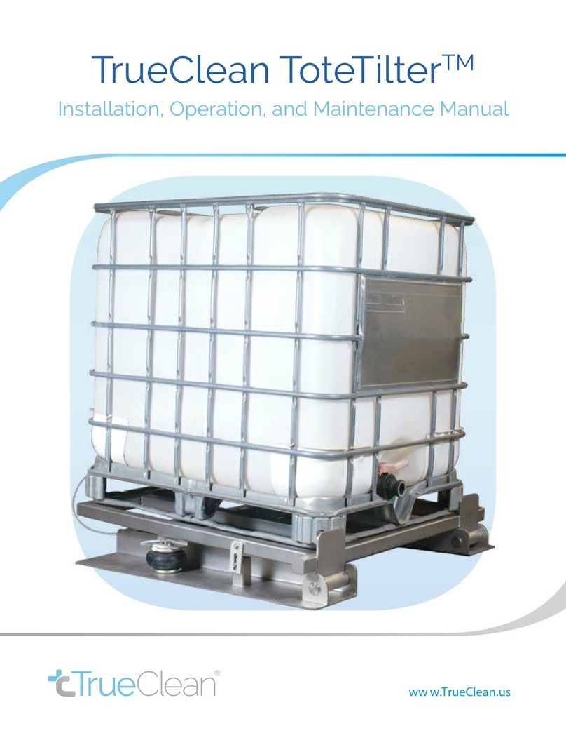 TrueClean ToteTilter Installation, operation and maintenance manual
