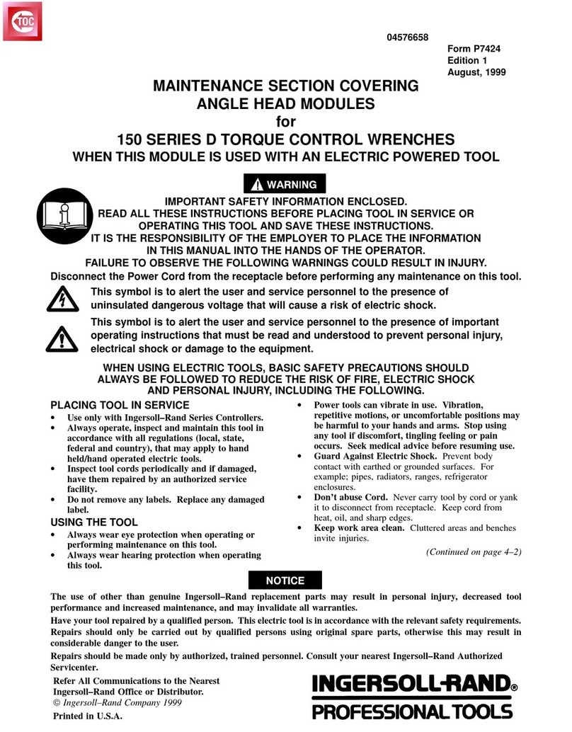 Ingersoll-Rand 150 D Series Maintenance manual