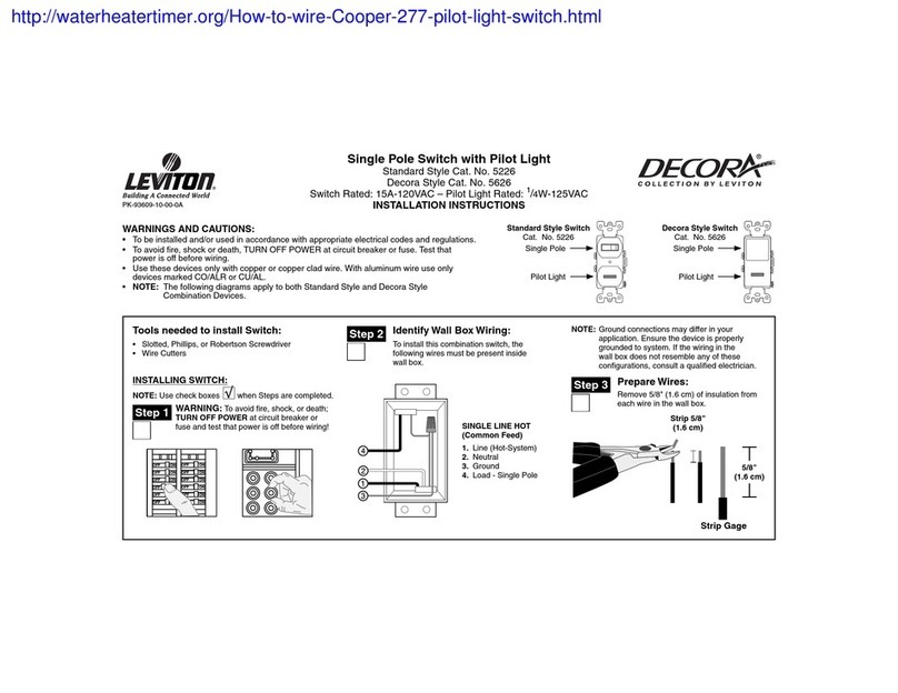 Leviton Decora Standard 5226 installation instructions