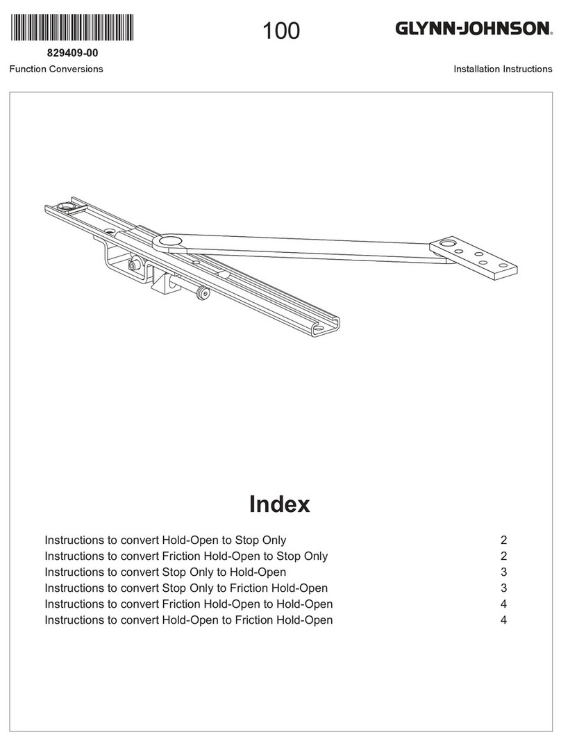 Glynn Johnson 100 installation instructions