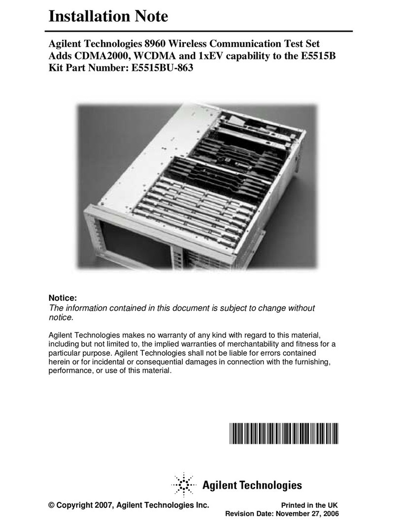 Agilent Technologies E5515BU-863 Installation and operation manual Agilent Technologies E5515BU-863 Installation and operation manual
