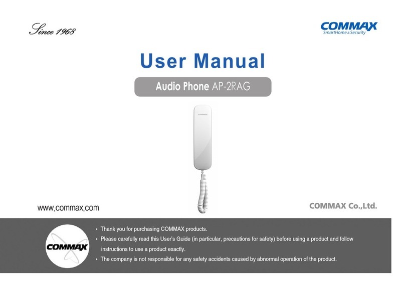 Commax AP-2RAG User manual