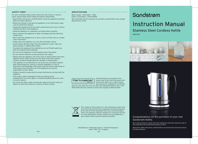 Sandstrom SKET210 instruction manual