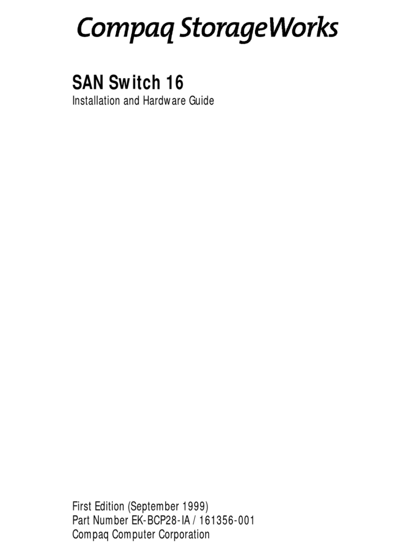 Compaq Storageworks SAN Switch 16 Installation and hardware guide Compaq Storageworks SAN Switch 16 Installation and hardware guide