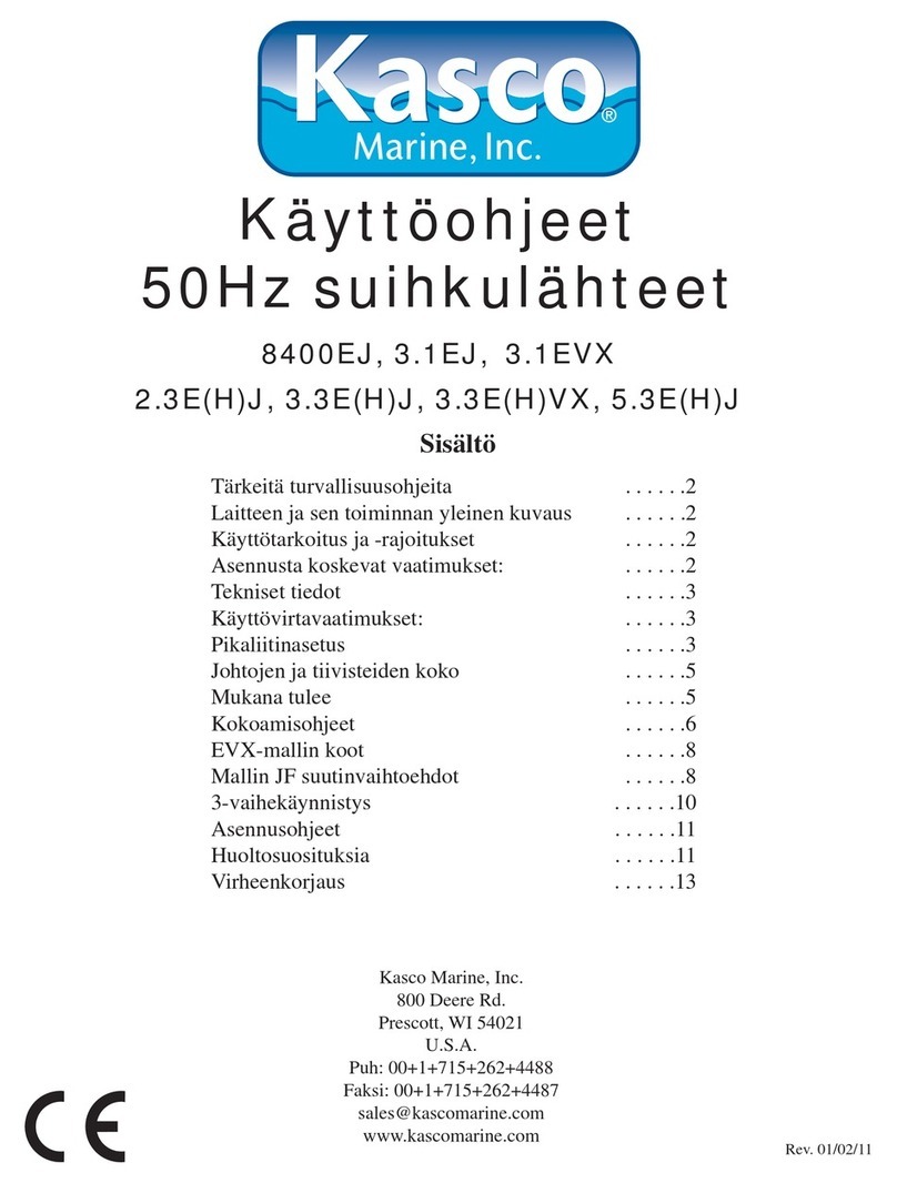 Kasco 8400EJ User manual