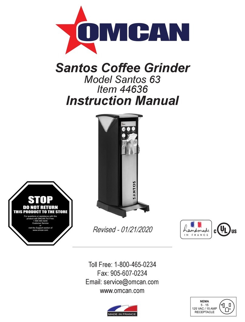 Omcan Santos 63 instruction manual