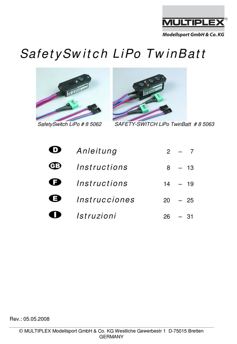 Multiplex SAFETY-SWITCH LiPo TwinBatt User manual