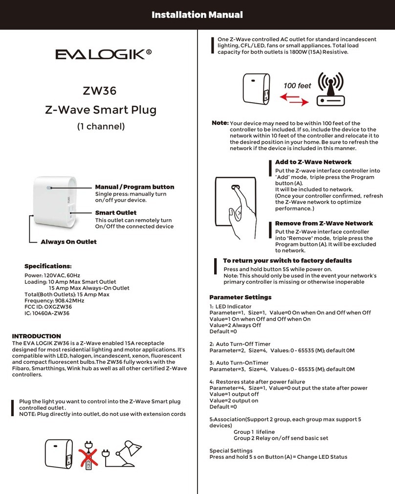 EVA Logik ZW36 installation manual