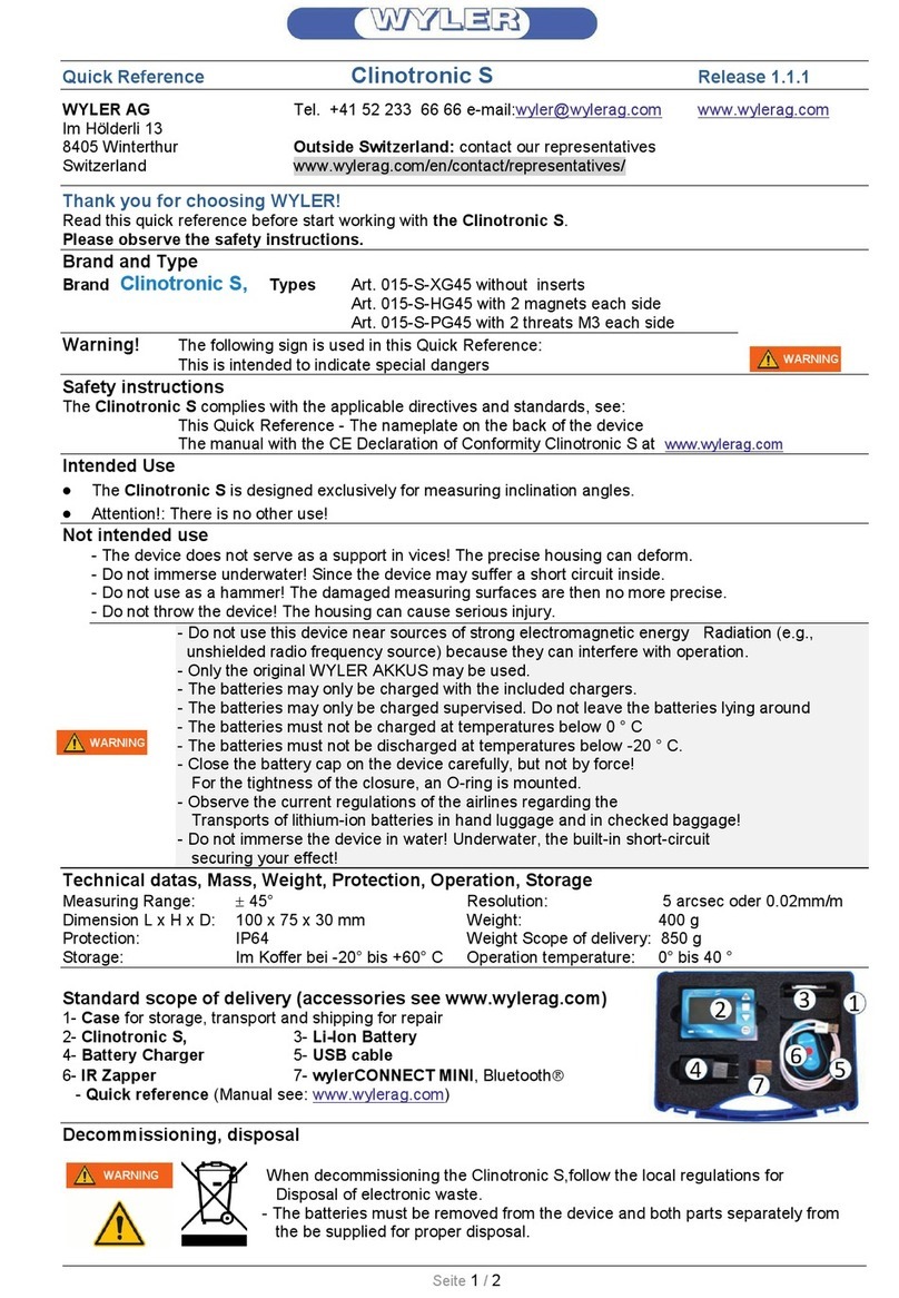 WYLER Clinotronic S quick reference