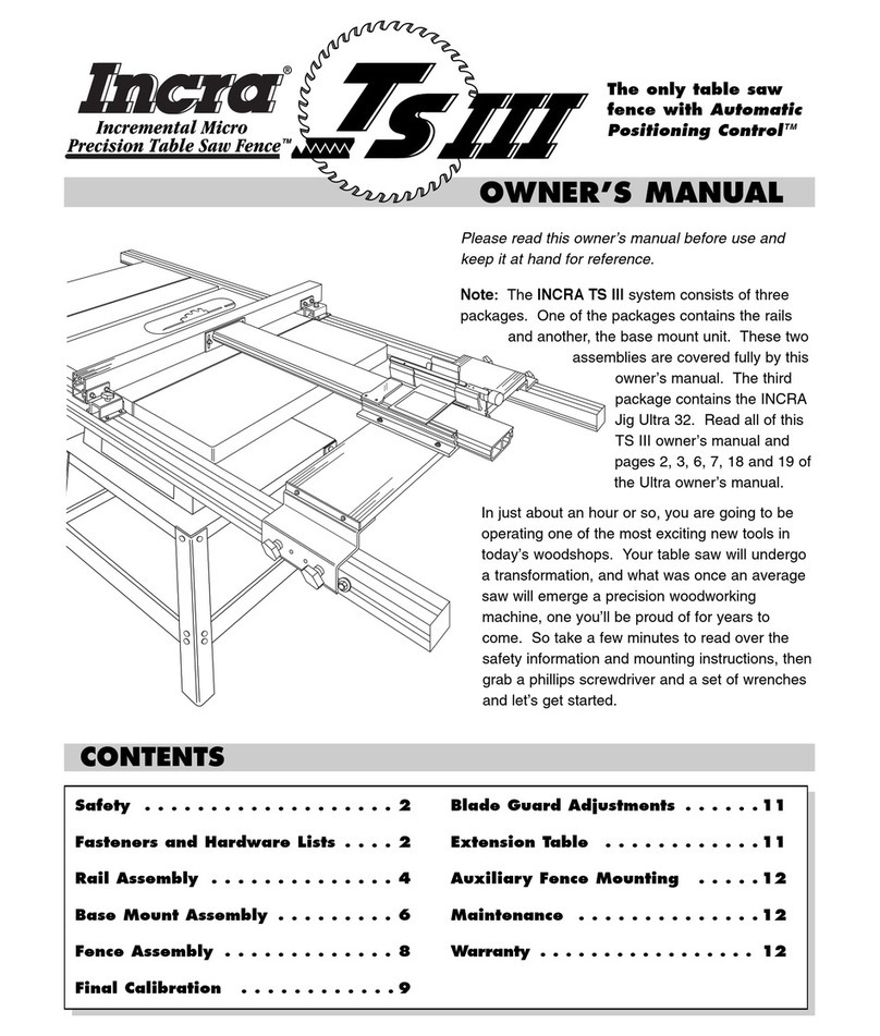 Incra TS III owner's manual