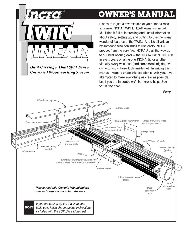 Incra Twin Linear User manual