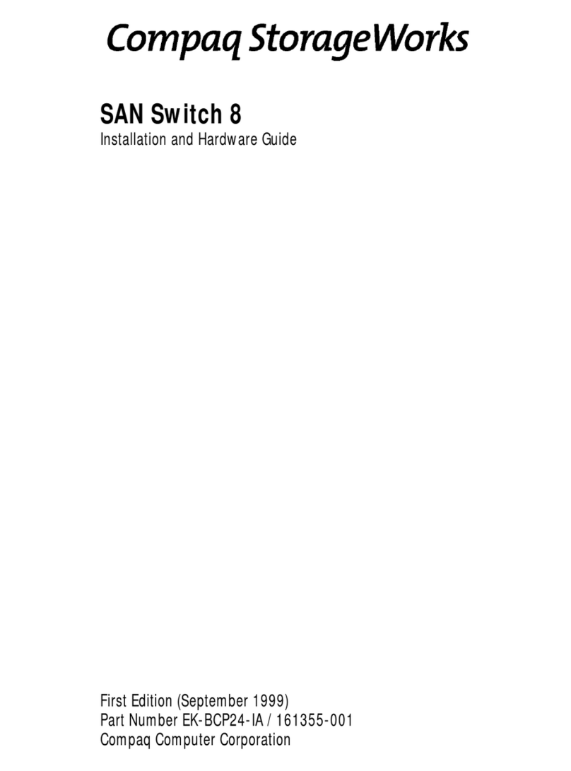 Compaq Storageworks SAN Switch 8 Installation and hardware guide