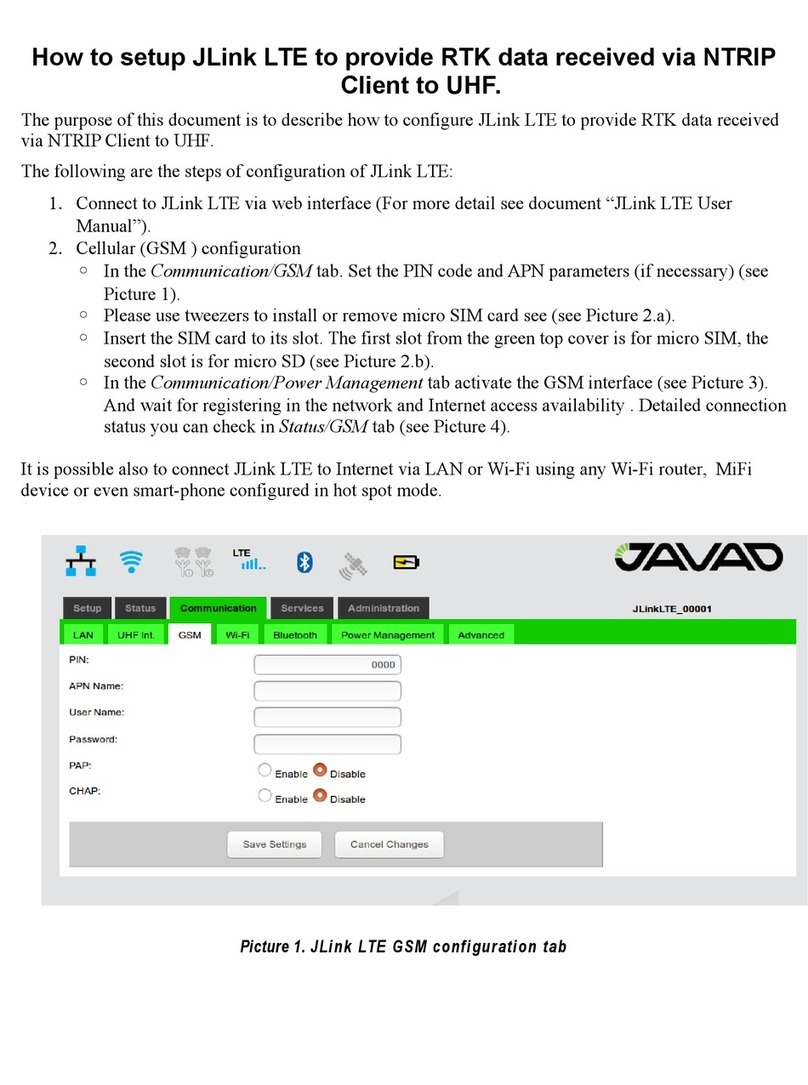 Javad JLink LTE Setup guide