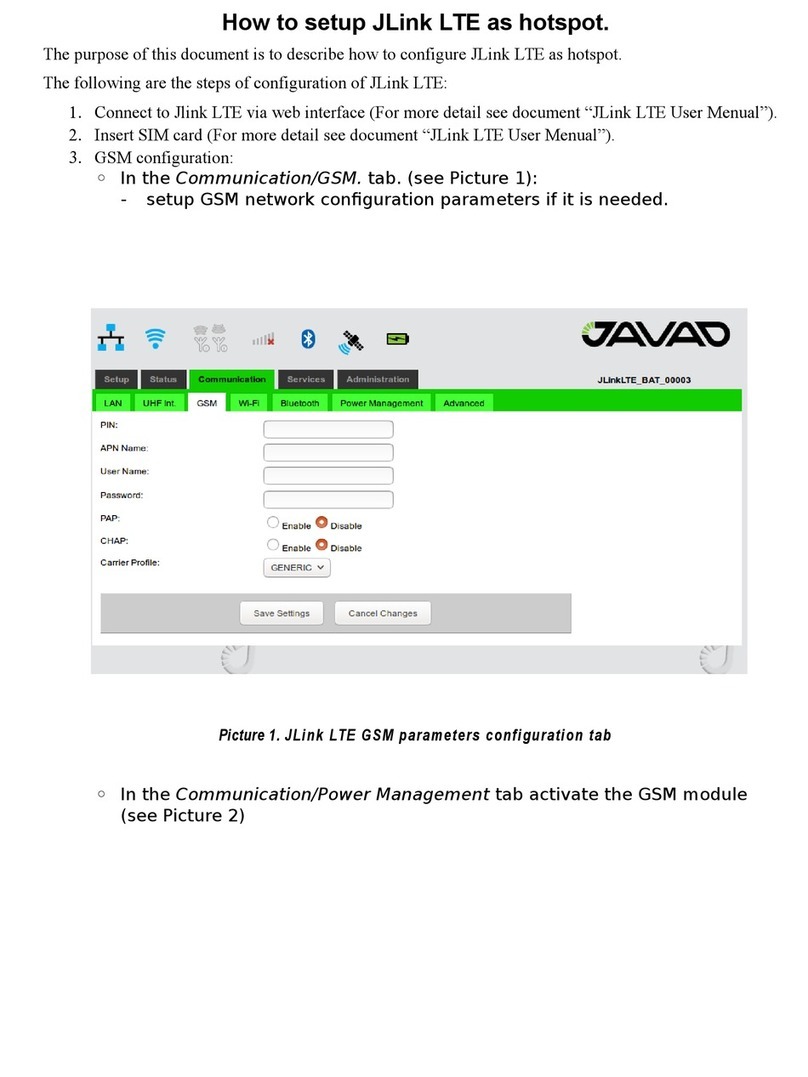 Javad JLink LTE Setup guide