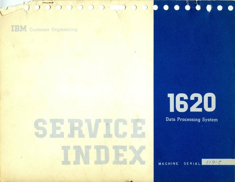IBM 1620 User manual