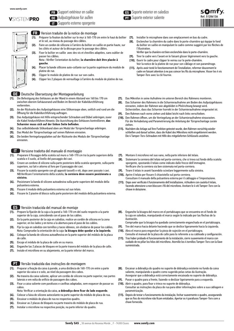 SOMFY VSYSTEMPRO 9020021 quick start guide