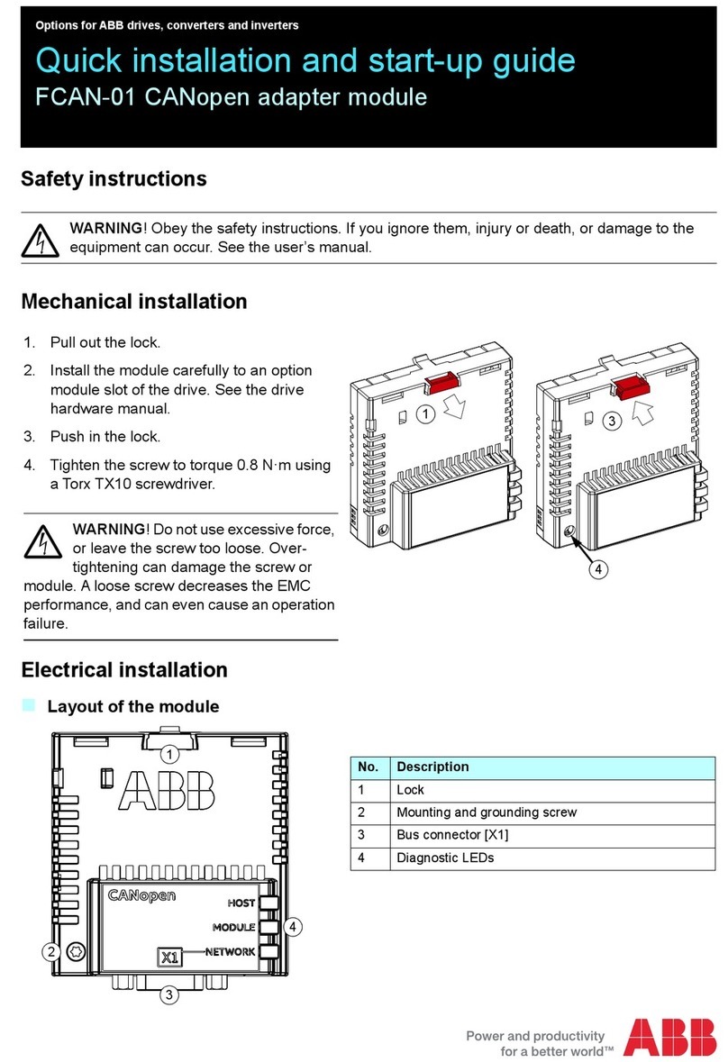 ABB FCAN-01 Quick installation and start-up guide