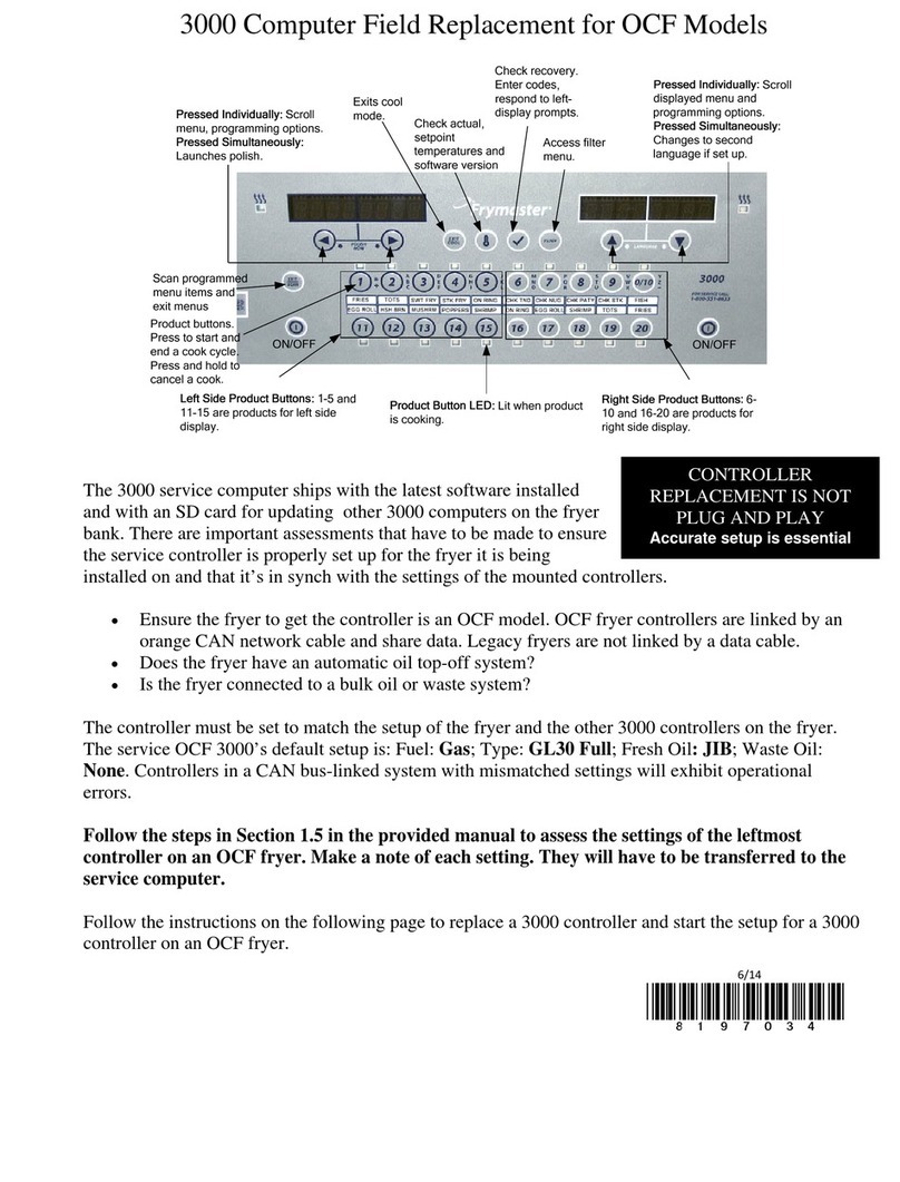 Frymaster 3000 Replacement manual