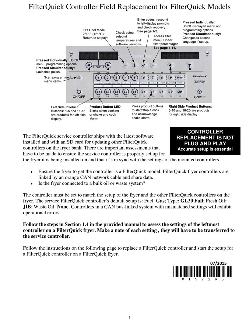 Frymaster FilterQuick Operating and safety instructions