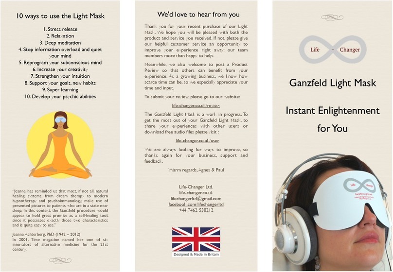 Life Changer Ganzfeld Light Mask user guide Life Changer Ganzfeld Light Mask user guide