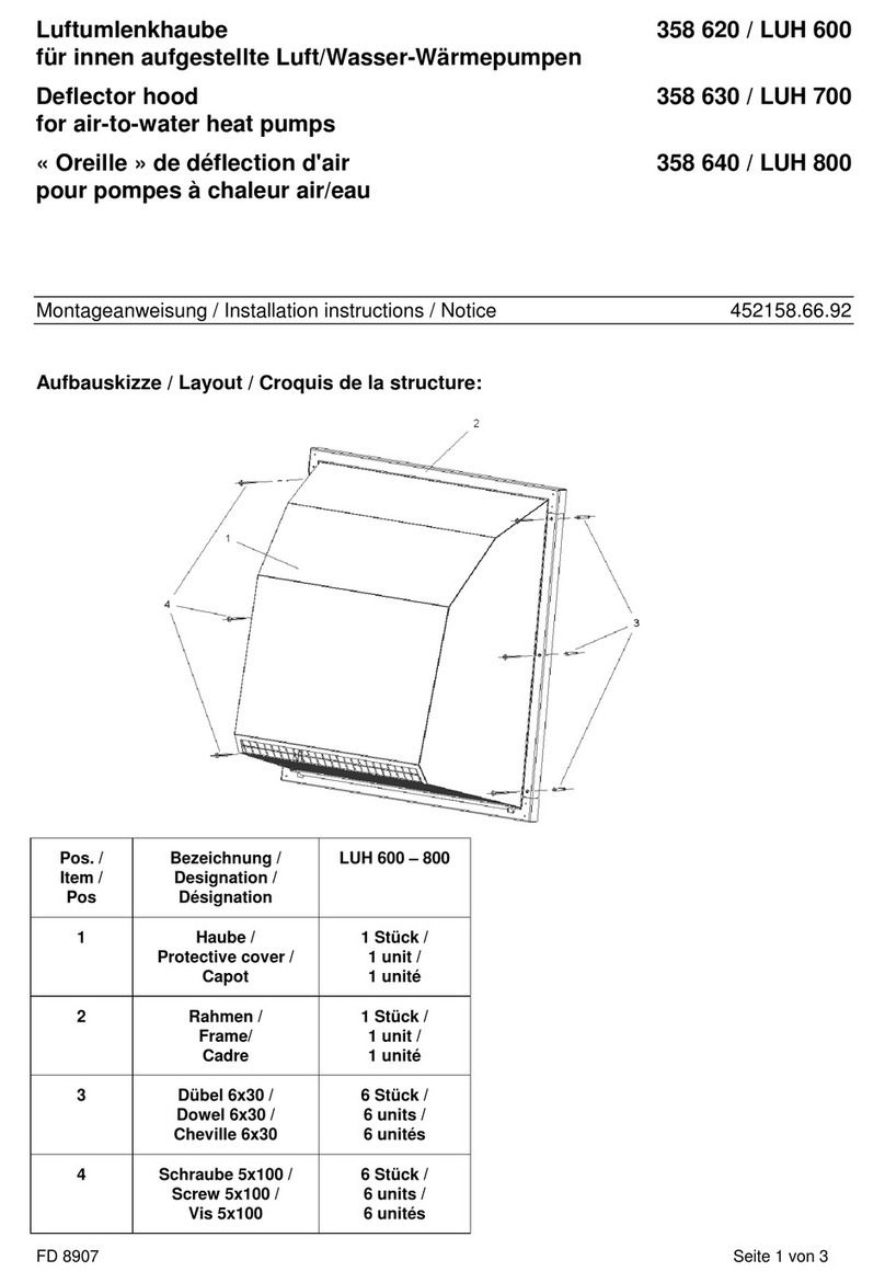 Dimplex LUH 600 installation instructions