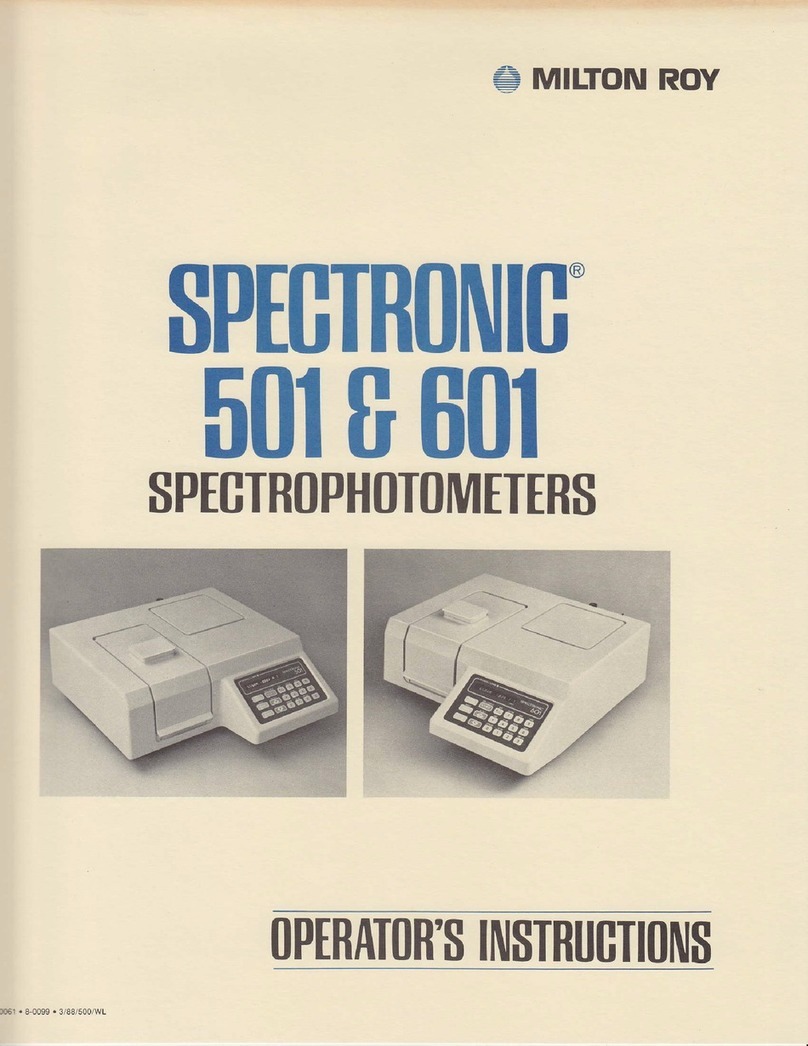 Milton Roy Spectronic 501 Operator instructions Milton Roy Spectronic 501 Operator instructions