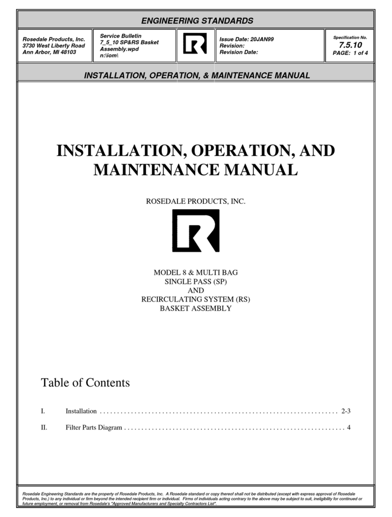 ROSEDALE M-8 Installation, operation & maintenance manual ROSEDALE M-8 Installation, operation & maintenance manual