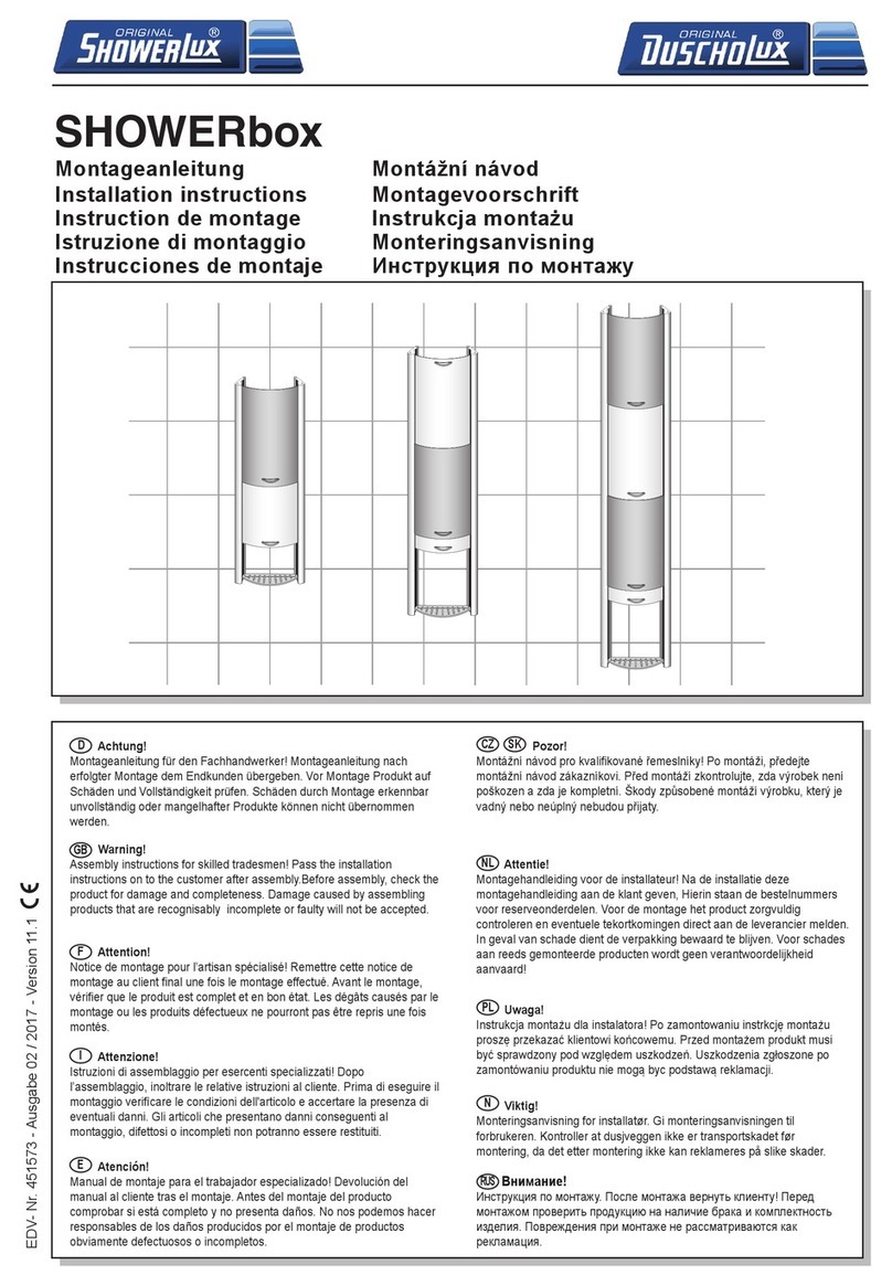 Duscholux SHOWERbox installation instructions