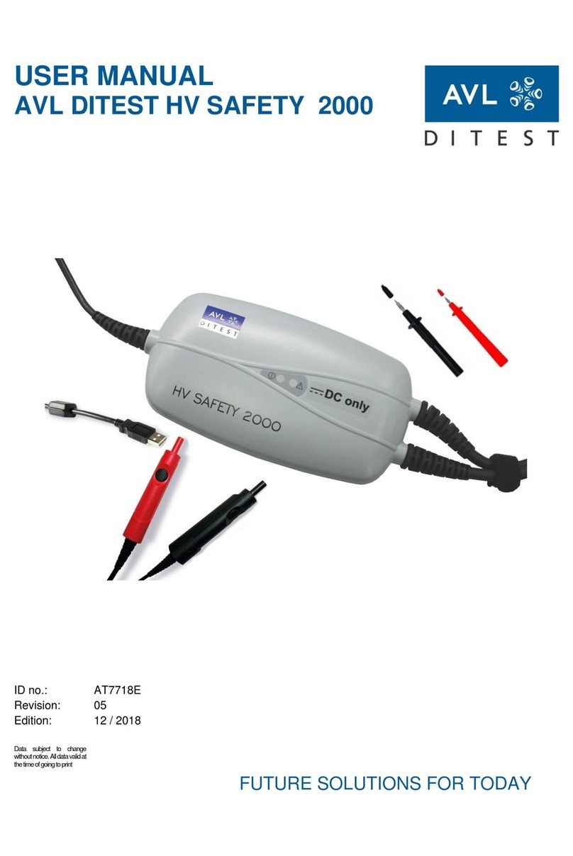 AVL DITEST HV SAFETY 2000 user manual