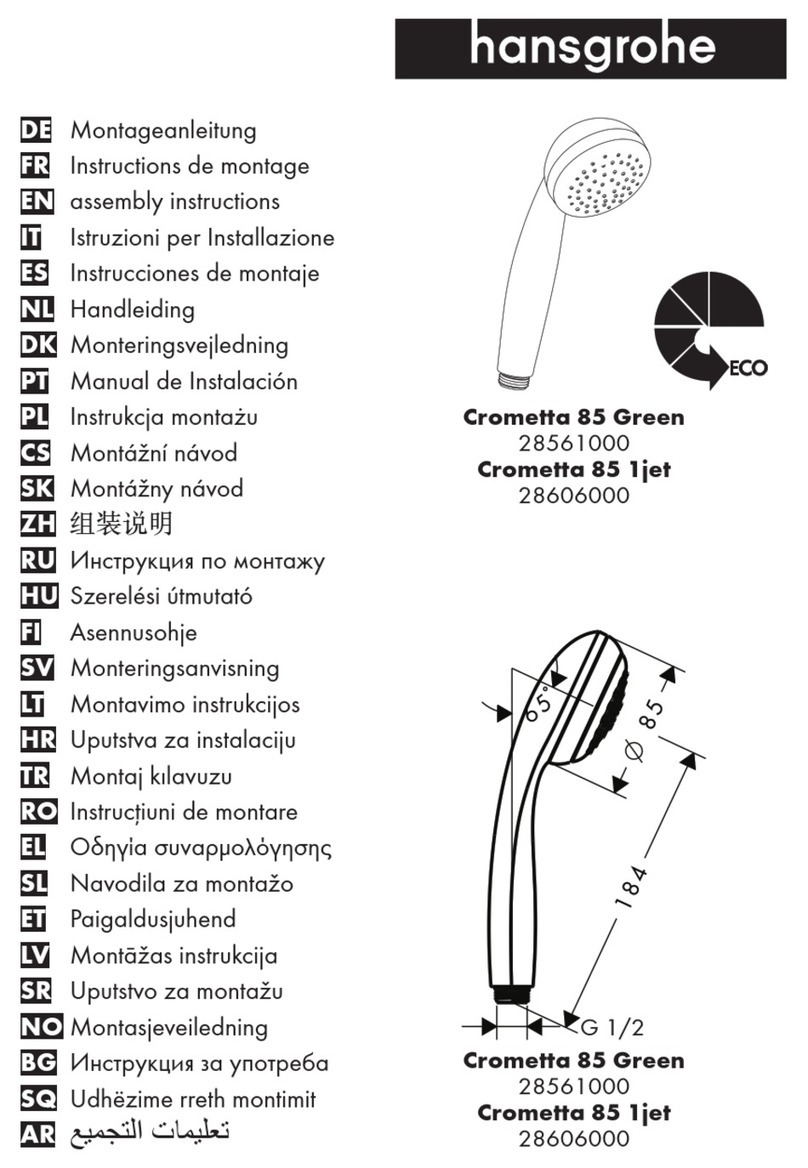 Hans Grohe Crometta 85 1jet 28606000 User manual
