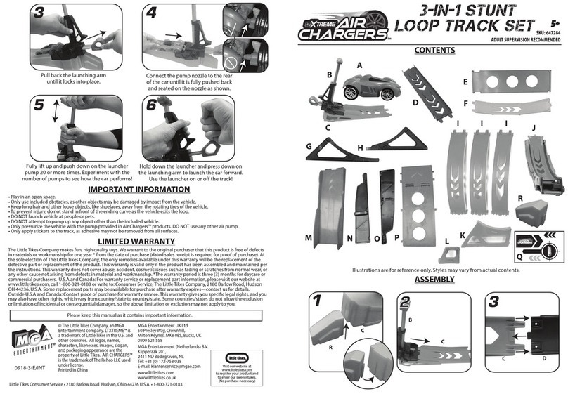 Little Tikes LTXtreme AIR CHARGERS 3-IN-1 STUNT LOOP TRACK... Assembly lnstructions