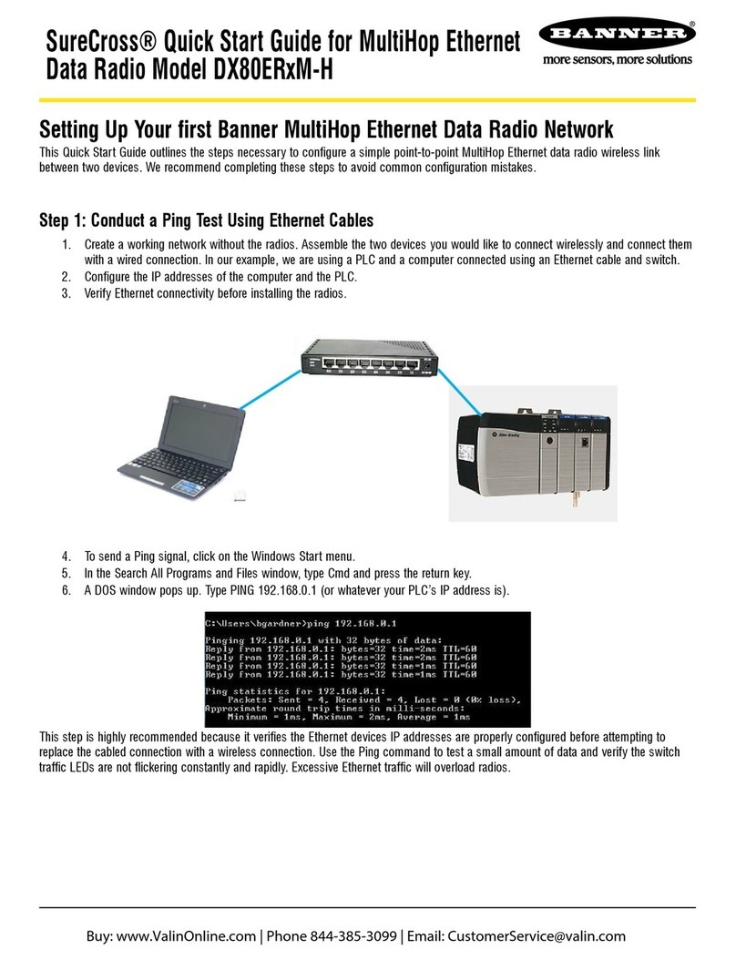 Banner SureCross DX80ER M-H Series quick start guide