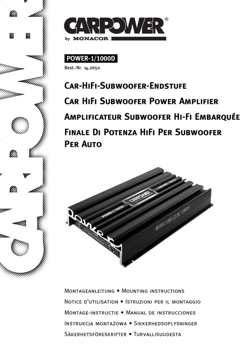Monacor Carpower POWER-1/1000D Mounting instructions Monacor Carpower POWER-1/1000D Mounting instructions