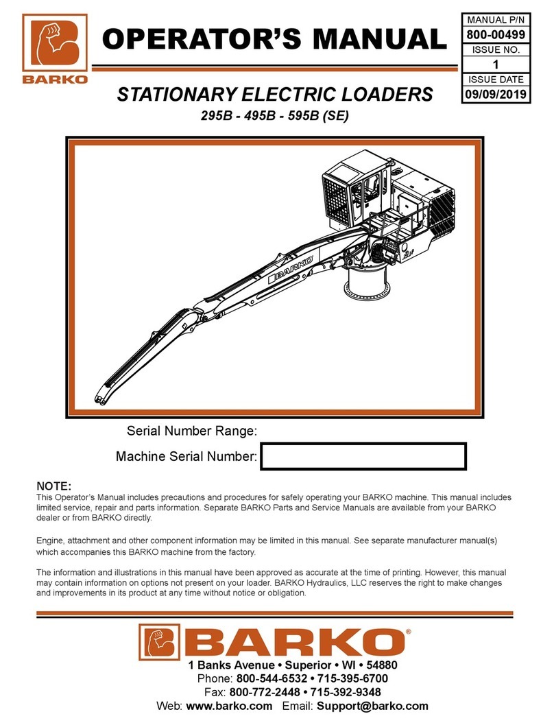 Barko 295B Operator's manual