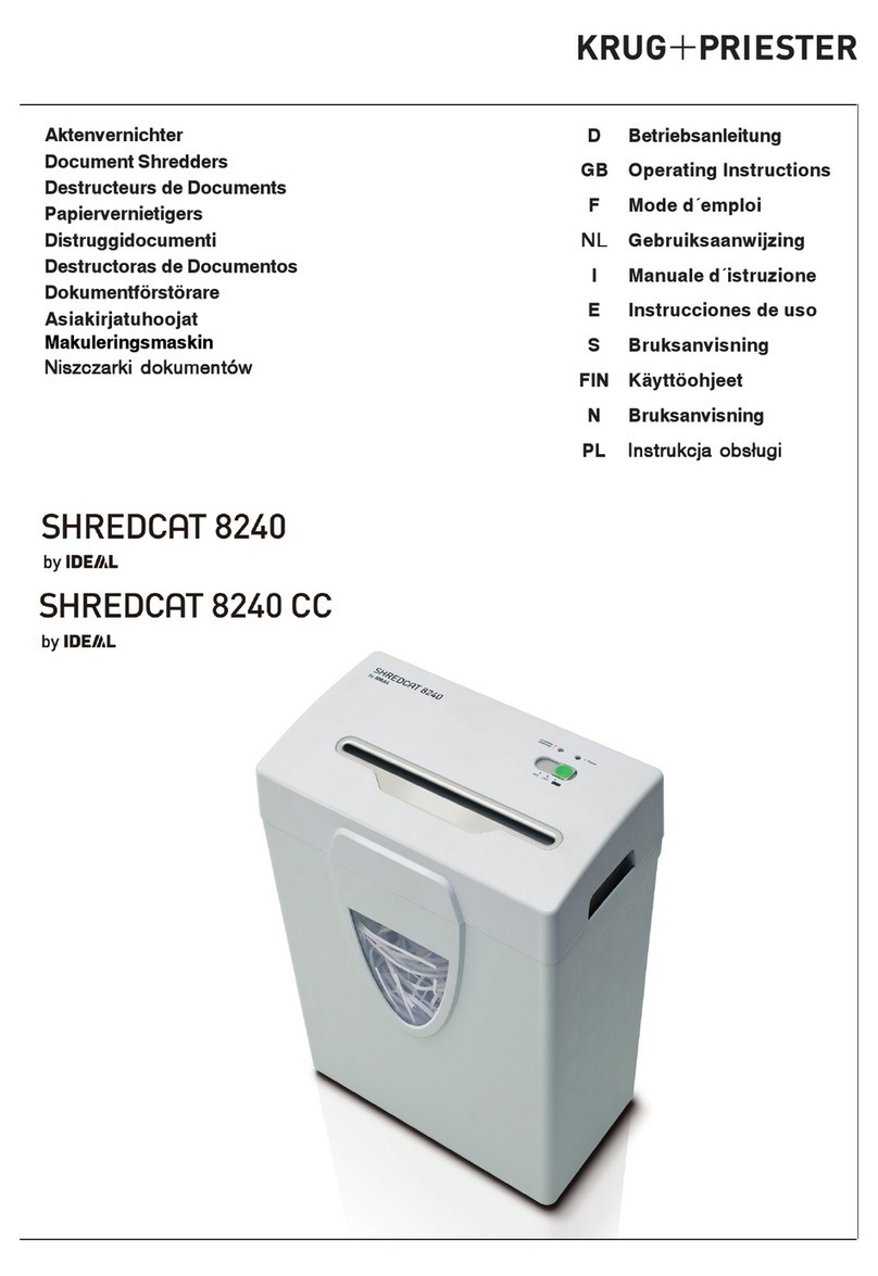 IDEAL SHREDCAT 8240 User manual