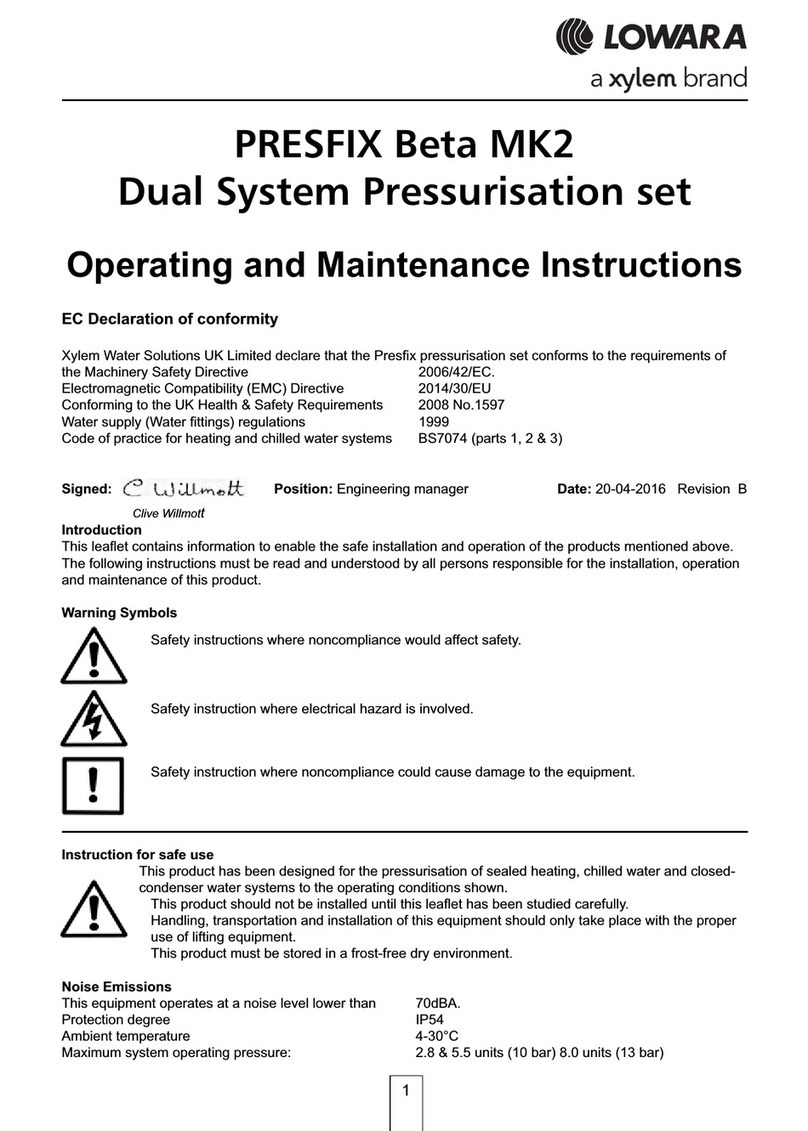 Xylem Lowara Presfix Beta MK2 Manual