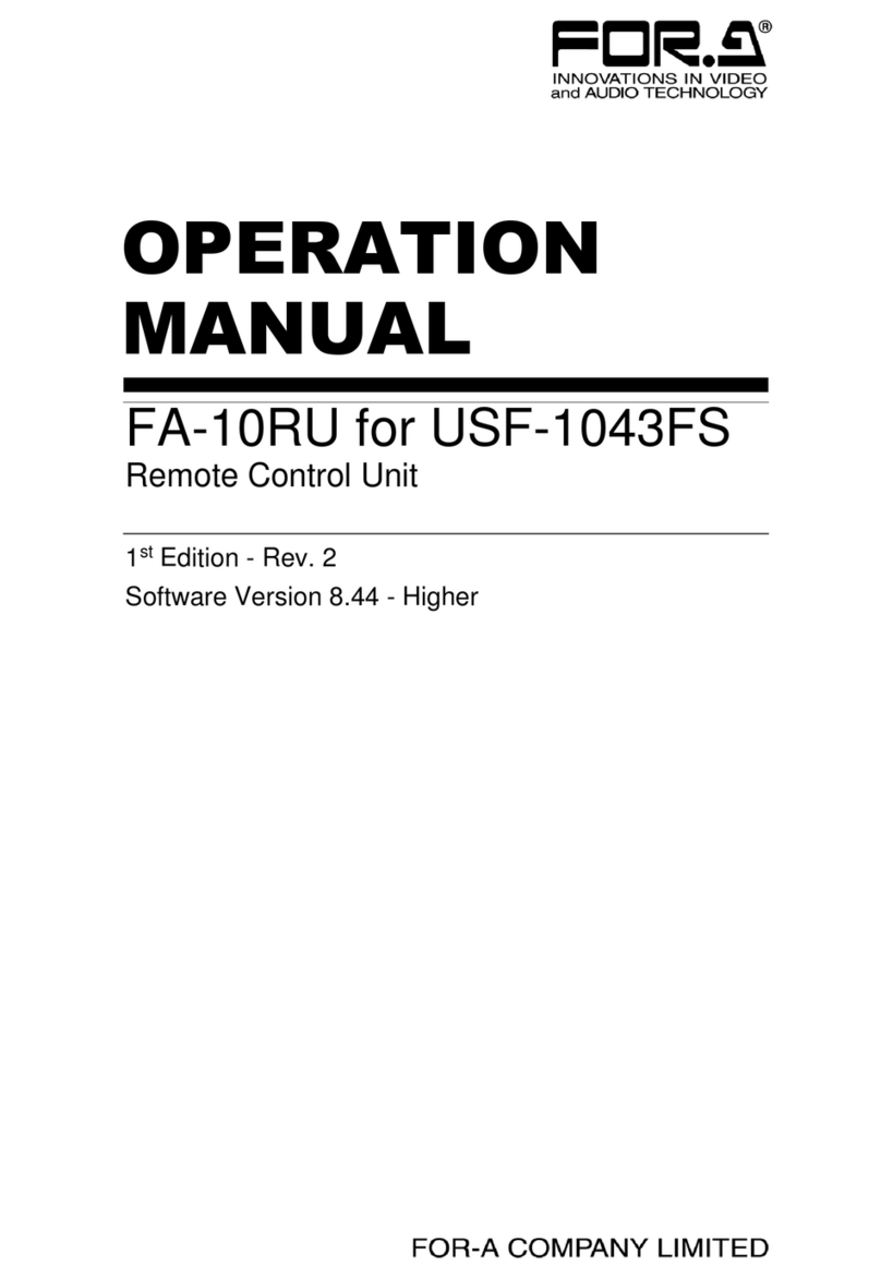 FOR-A FA-10RU User manual FOR-A FA-10RU User manual