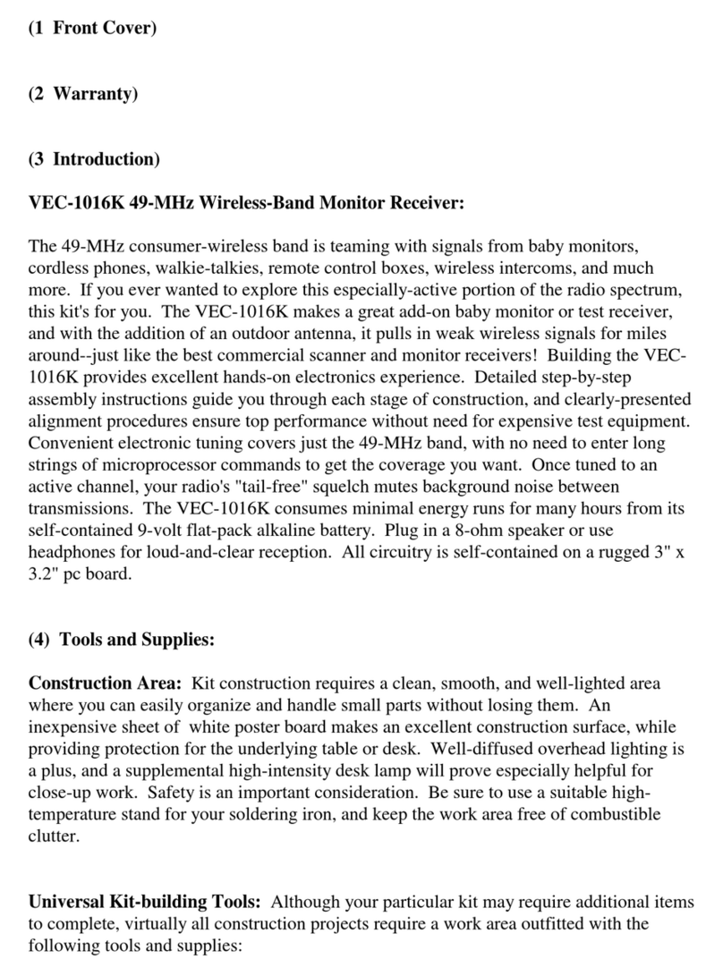 Vectronics VEC-1016K manual