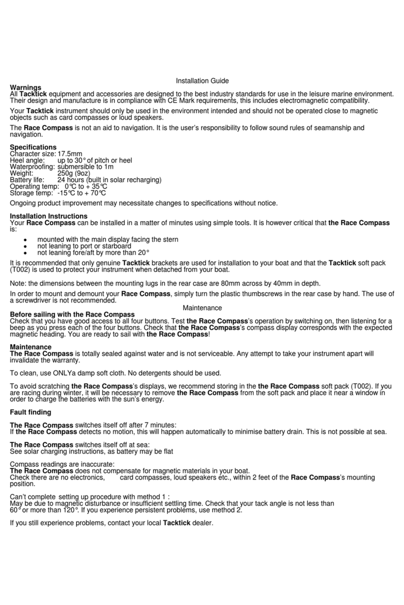 Tacktick Race Compass installation guide