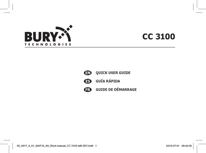 BURY CC 3100 Instruction manual