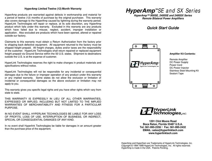 HyperLink Technologies HyperAmp SE Series User manual