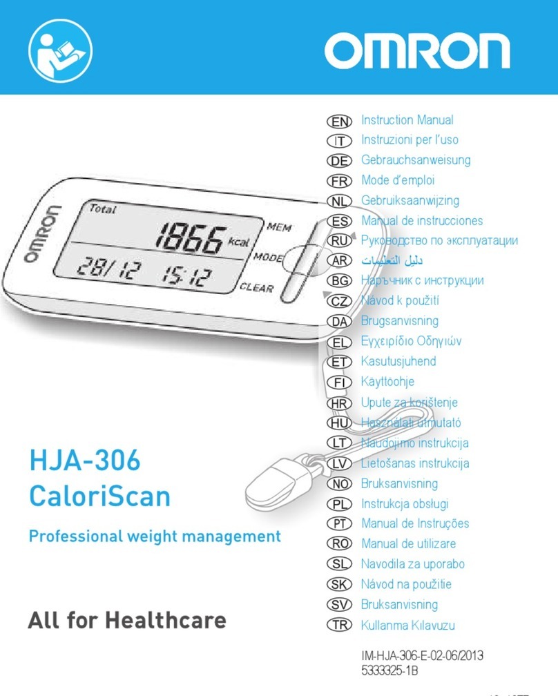 Omron HJA-306 CaloriScan instruction manual