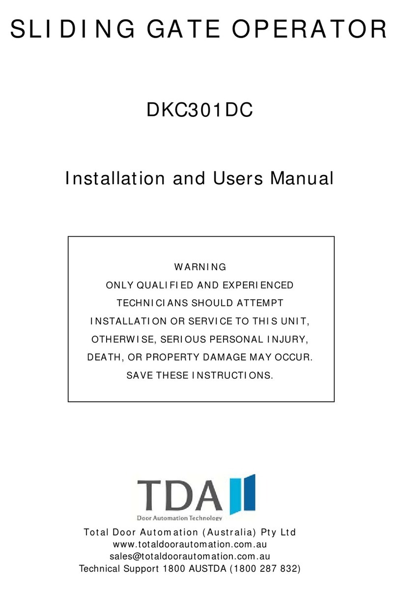 TdA DKC301DC Installation and user manual
