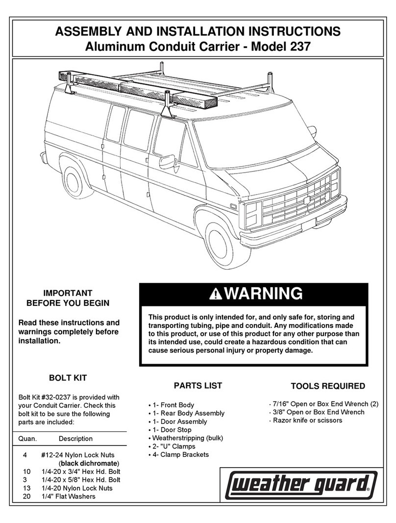 Weather Guard 237 Assembly and installation instructions Weather Guard 237 Assembly and installation instructions