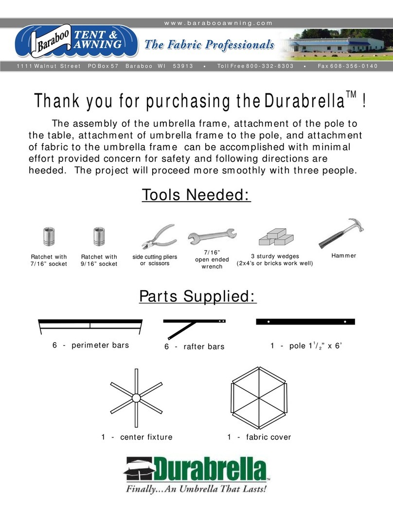 Baraboo Durabrella Assembly instructions