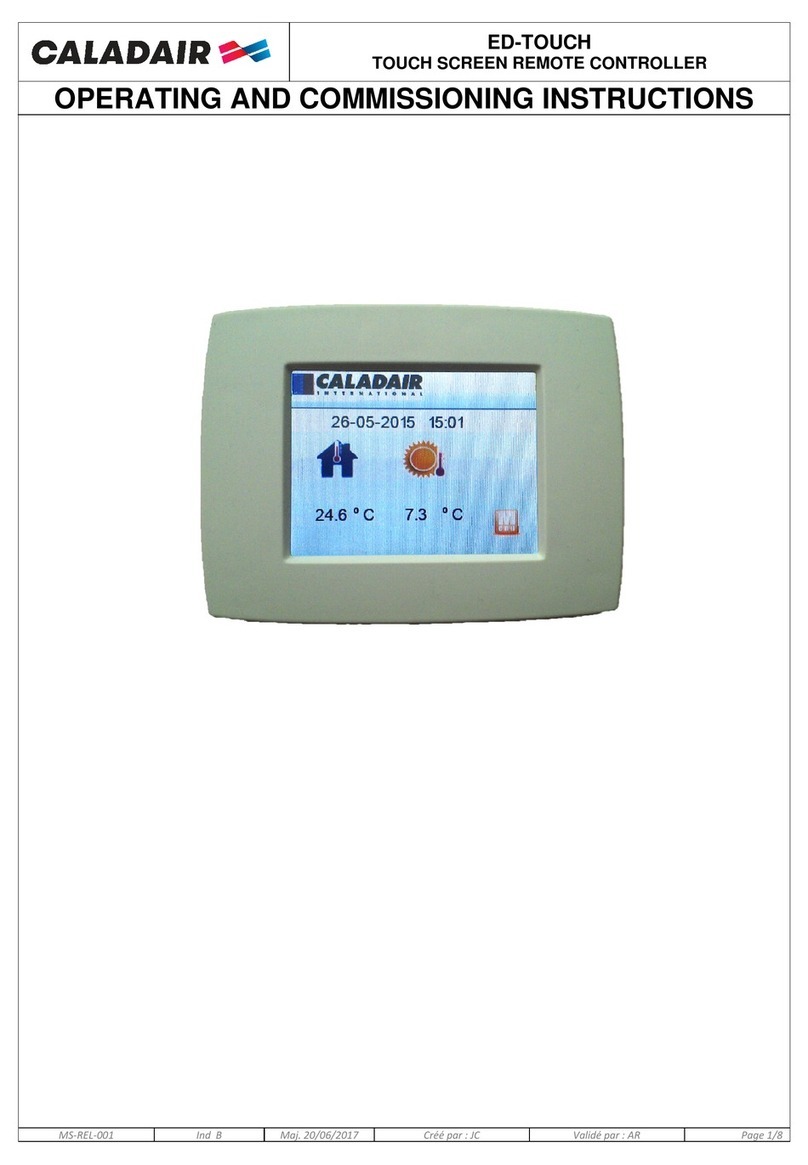Caladair ED-TOUCH Operating and Commissioning Instructions