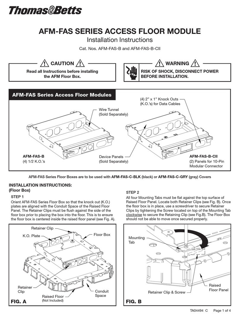 Thomas&Betts AFM-FAS Series installation instructions